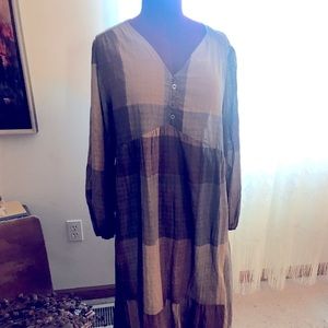 Beautiful Zanzea Collection Maxi Dress - browns,  creams, gray